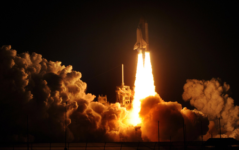 Illustration for article titled The Shuttle Blasts Off On One of Its Final Missions